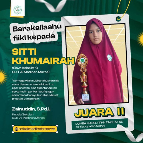 JUARA II MAPEL PPKN TINGKAT SD SE KAB MAROS
